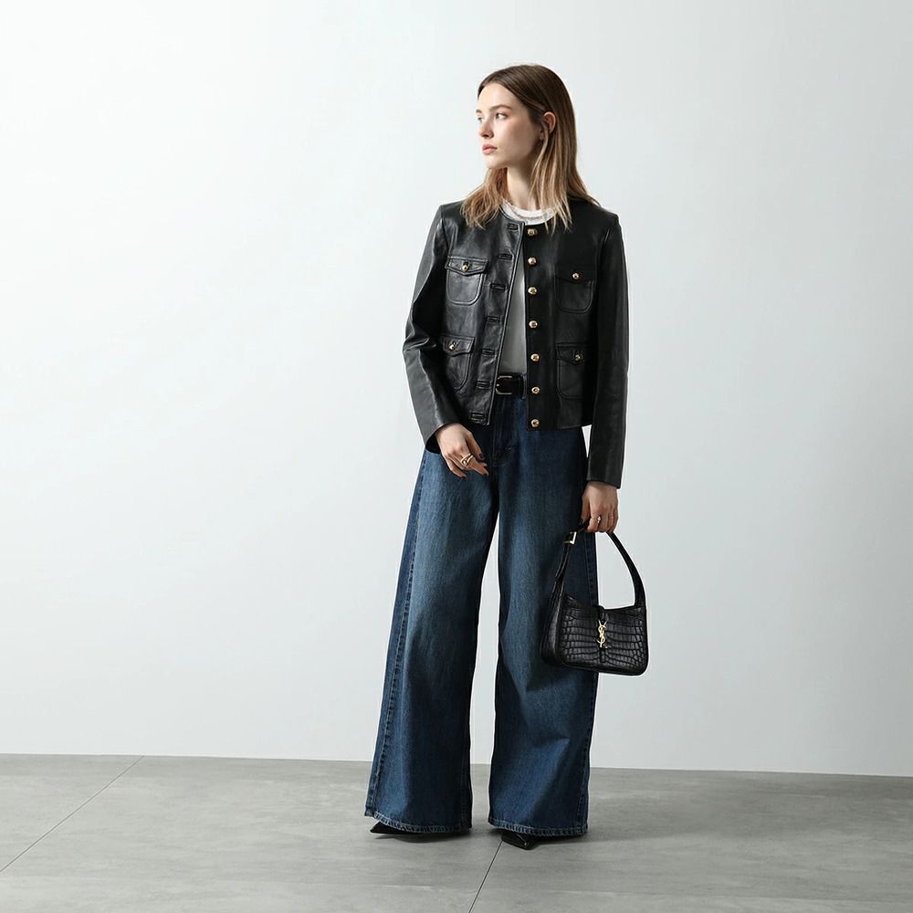 SAINT LAURENT Handbag Le Cincassette DZESW Monogram Hobo Bag Crocodile Cassandra